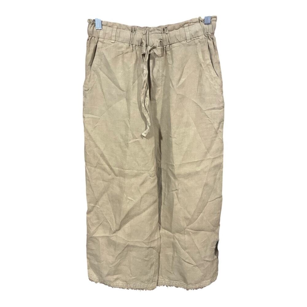 Cloth & Stone Pants Women Small Tan 100% Linen